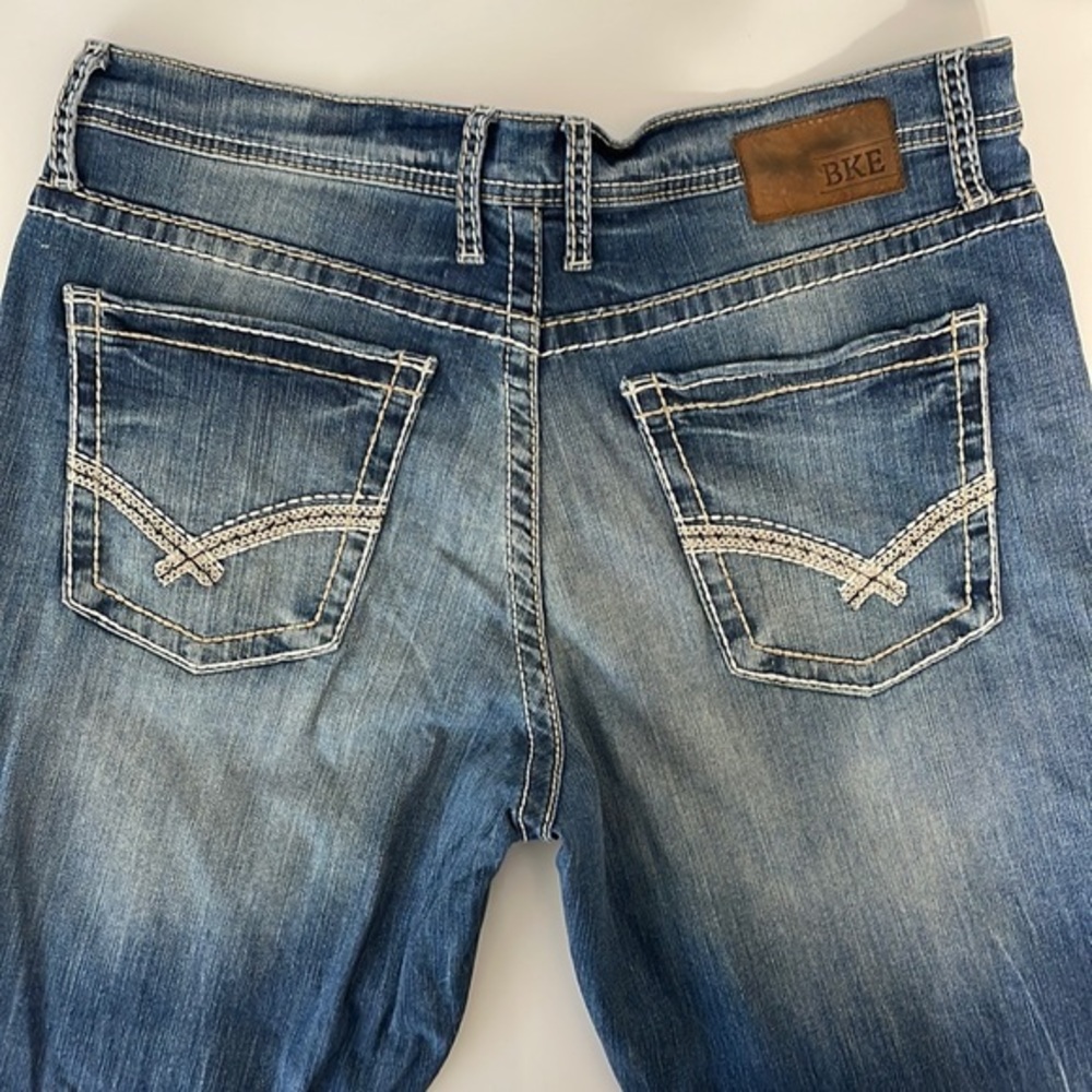 BKE‎ men’s Seth Size 36R straight leg, Loose, stretch fabric blue jeans.  EUC